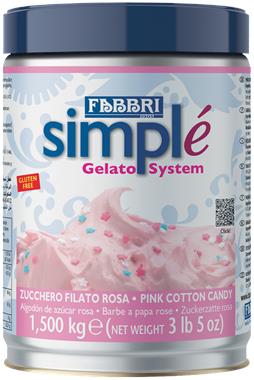 Baza gotowa SIMPLE Wata cukrowa Różowa - 57B - 1,5kg - FABBRI